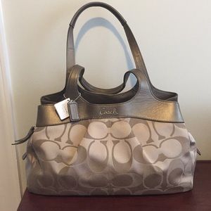 Coach Khaki / Copper purse